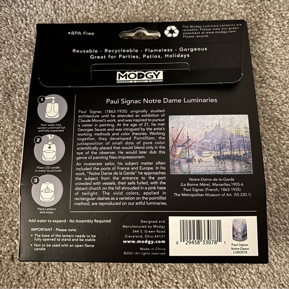 Modgy Luminary lanterns, 4 pack, Paul Signac Notre Dame. - Picture 5 of 5